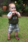 James with Flower
