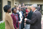 Sister Muzosha Greets Elder Young