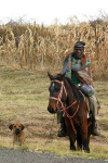 Old Man and Dog in Lesotho